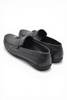 3289 Esnek Rahat Taban Siyah Hakiki Deri Erkek Ayakkabı Yazlık Casual Laofer Erkek Ayakkabı - 5