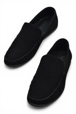 3290 Esnek Rahat Taban Siyah Hakiki Deri Erkek Ayakkabı Yazlık Casual Laofer Erkek Ayakkabı - 2