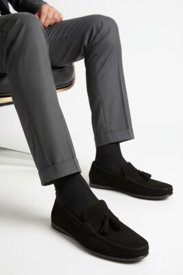 TAB3298 Esnek Rahat Taban Lacivert Hakiki Deri Erkek Ayakkabı Yazlık Casual Laofer Erkek Tımbırlent Ayakkabı - 4