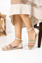 ISPARTALILAR - 32Y3 Rahat Taban Kadın Sandalet Terlik Bilekli Günlük Düğün Nişan