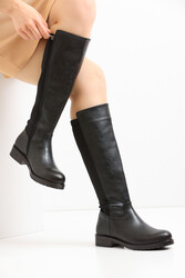 332 Siyah Günlük Fermuarlı Kadın Çizme Bot Ayakkabı Witty Çizme Postal - 6