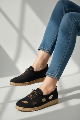 375K Hafif Esnek Ortopedik Taban Günlük İçi Deri Kadın Ayakkabı Casual Ayakkabı - ISPARTALILAR