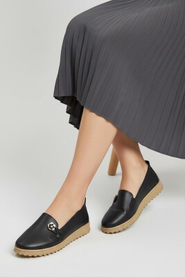 376K Hafif Esnek Ortopedik Taban Günlük İçi Deri Kadın Ayakkabı Casual Ayakkabı - ISPARTALILAR