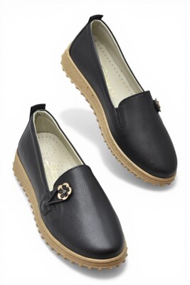 376K Hafif Esnek Ortopedik Taban Günlük İçi Deri Kadın Ayakkabı Casual Ayakkabı - 8