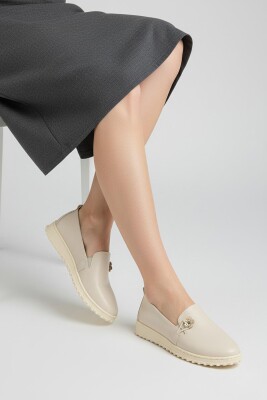 376K Hafif Esnek Ortopedik Taban Günlük İçi Deri Kadın Ayakkabı Casual Ayakkabı - 2