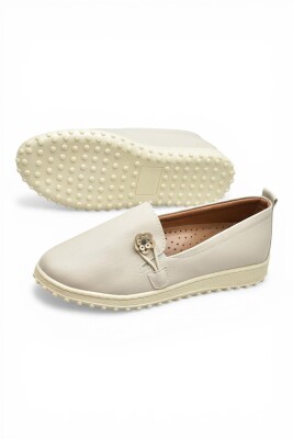 376K Hafif Esnek Ortopedik Taban Günlük İçi Deri Kadın Ayakkabı Casual Ayakkabı - 10