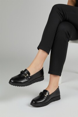 377K Hafif Esnek Ortopedik Taban Günlük İçi Deri Kadın Ayakkabı Casual Laofer Ayakkabı - ISPARTALILAR