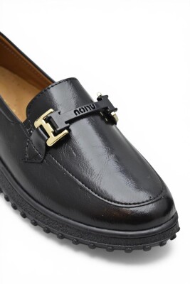 377K Hafif Esnek Ortopedik Taban Günlük İçi Deri Kadın Ayakkabı Casual Laofer Ayakkabı - 7