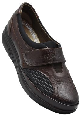 4203 Tam Ortopedik Taban Hakiki Deri Cırtlı Kadın Ayakkabı Günlük Anne Ayakkabısı - 2