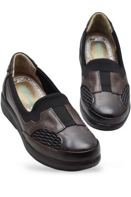 4217 Tam Ortopedik Taban Günlük Hakiki Deri Kadın Ayakkabı Anne Ayakkabısı - 4