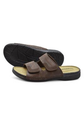 4412 Ortopedik Taban Erkek Terlik Erkek Cırtlı Terlik Sandalet - 7