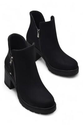 4559 Kadın Bot Ayakkabı Kaymaz Taban Fermuarlı Bağcıklı Günlük Kadın Bot - 2