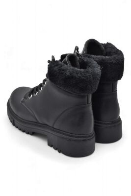 4562 Kadın Bot Ayakkabı Kaymaz Taban Fermuarlı Bağcıklı Günlük Kadın Bot - 5