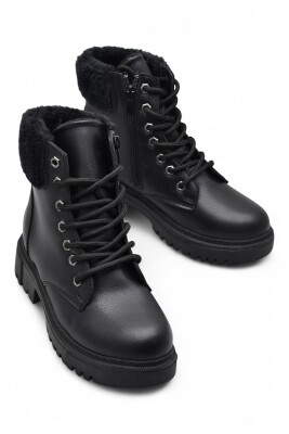 4562 Kadın Bot Ayakkabı Kaymaz Taban Fermuarlı Bağcıklı Günlük Kadın Bot - 2