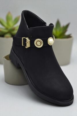 4569 Kadın Bot Ayakkabı Kaymaz Taban Fermuarlı Günlük Kadın Bot - 8