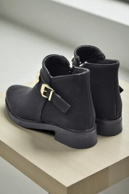 4569 Kadın Bot Ayakkabı Kaymaz Taban Fermuarlı Günlük Kadın Bot - 11