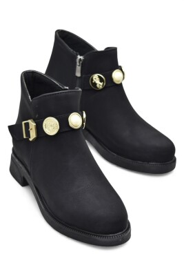 4569 Kadın Bot Ayakkabı Kaymaz Taban Fermuarlı Günlük Kadın Bot - 12