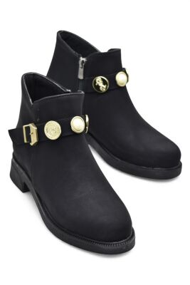 4569 Kadın Bot Ayakkabı Kaymaz Taban Fermuarlı Günlük Kadın Bot - 12