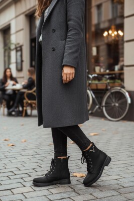 4570 Kaymaz Taban Fermuarlı Bağcıklı Günlük Kadın Bot Postal Kadın Bot - 6