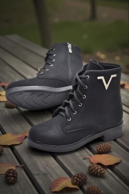 4570 Kaymaz Taban Fermuarlı Bağcıklı Günlük Kadın Bot Postal Kadın Bot - 3