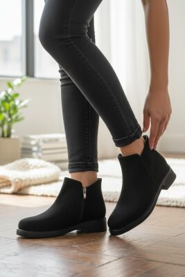 4571 Kaymaz Taban Fermuarlı Bağcıklı Günlük Kadın Bot Postal Kadın Bot - 6