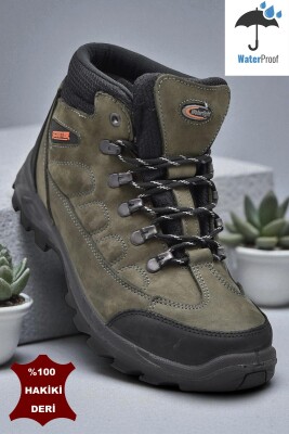 5538 Ortopedik Taban SU GEÇİRMEZ Unisex Hakiki Deri Bot Ayakkabı - 3