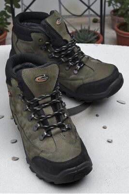 5538 Ortopedik Taban SU GEÇİRMEZ Unisex Hakiki Deri Bot Ayakkabı - 6