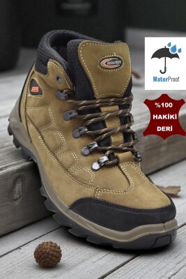5538 Ortopedik Taban SU GEÇİRMEZ Unisex Hakiki Deri Bot Ayakkabı - 4
