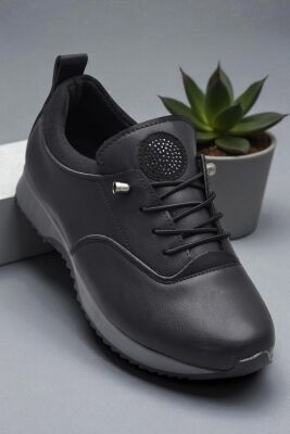 561ZMR Ortopedi Taban Siyah Günlük Kadın Ayakkabı Casual Kadın Ayakkabı - 1