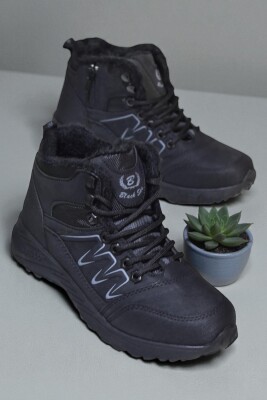 579 Ortopedik Kaymaz Taban İçi Kürklü Kadın Erkek Bot Ayakkabı Unisex Bot - 4