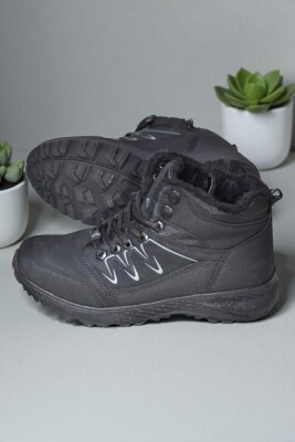 579 Ortopedik Kaymaz Taban İçi Kürklü Kadın Erkek Bot Ayakkabı Unisex Bot - 12