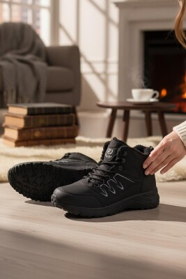 579 Ortopedik Kaymaz Taban İçi Kürklü Kadın Erkek Bot Ayakkabı Unisex Bot - 15