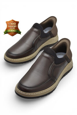 5807 Tam Ortopedik Taban %100 Hakiki Deri Lastik Bağcıklı Erkek Ayakkabı Casual Erkek Ayakkabı - 1