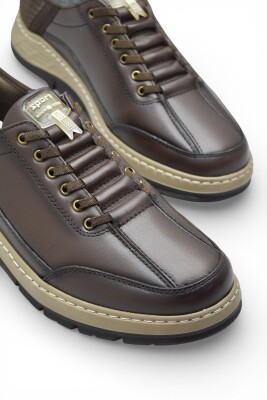 5809 Tam Ortopedik Taban %100 Hakiki Deri Lastik Bağcıklı Erkek Ayakkabı Casual Erkek Ayakkabı - 13