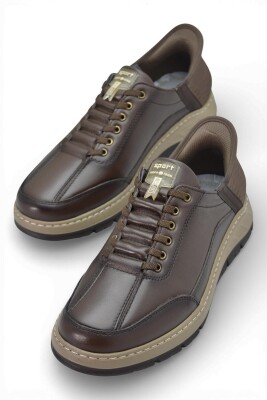 5809 Tam Ortopedik Taban %100 Hakiki Deri Lastik Bağcıklı Erkek Ayakkabı Casual Erkek Ayakkabı - 9