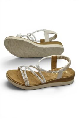 5929 Rahat Ortopedik Taban Taşlı Kadın Sandalet Günlük Kadın Sandalet - 10