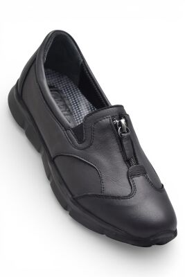 603 Tam Ortopedik Poli Hafif Taban Günlük Hakiki Deri Kadın Ayakkabı Lastikli - 2