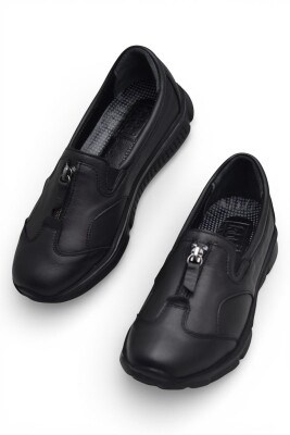 603 Tam Ortopedik Poli Hafif Taban Günlük Hakiki Deri Kadın Ayakkabı Lastikli - 1