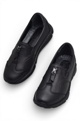 603 Tam Ortopedik Poli Hafif Taban Günlük Hakiki Deri Kadın Ayakkabı Lastikli - 1