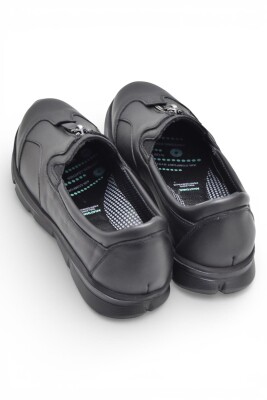 603 Tam Ortopedik Poli Hafif Taban Günlük Hakiki Deri Kadın Ayakkabı Lastikli - 4