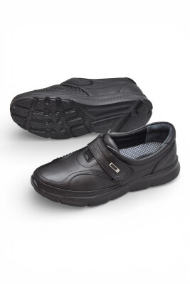 604 Faylon Hafif Tam Ortopedik Taban Günlük Hakiki Deri Kadın Ayakkabı Cırtlı - 4