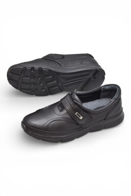 604 Faylon Hafif Tam Ortopedik Taban Günlük Hakiki Deri Kadın Ayakkabı Cırtlı - 4