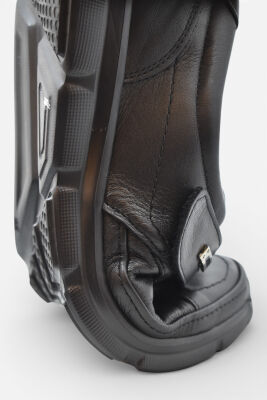 604 Faylon Hafif Tam Ortopedik Taban Günlük Hakiki Deri Kadın Ayakkabı Cırtlı - 5