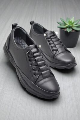 605 Tam Ortopedik Poli Hafif Taban Günlük Hakiki Deri Kadın Ayakkabı Lastikli - 1