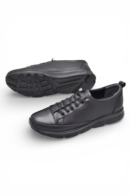 605 Tam Ortopedik Poli Hafif Taban Günlük Hakiki Deri Kadın Ayakkabı Lastikli - 7