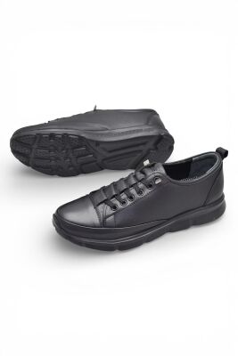 605 Tam Ortopedik Poli Hafif Taban Günlük Hakiki Deri Kadın Ayakkabı Lastikli - 7