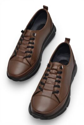 605 Tam Ortopedik Poli Hafif Taban Günlük Hakiki Deri Kadın Ayakkabı Lastikli - 4