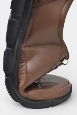 605 Tam Ortopedik Poli Hafif Taban Günlük Hakiki Deri Kadın Ayakkabı Lastikli - 12