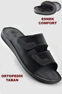 6061 FULL Ortopedik Günlük Erkek Terlik Sandalet Gezer Erkek Terlik Deniz Plaj - 1