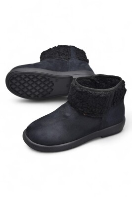 616 Günlük Kadın Bot Süet İçi Kürklü Yüksek Kalın Taban Kışlık Bot - 12